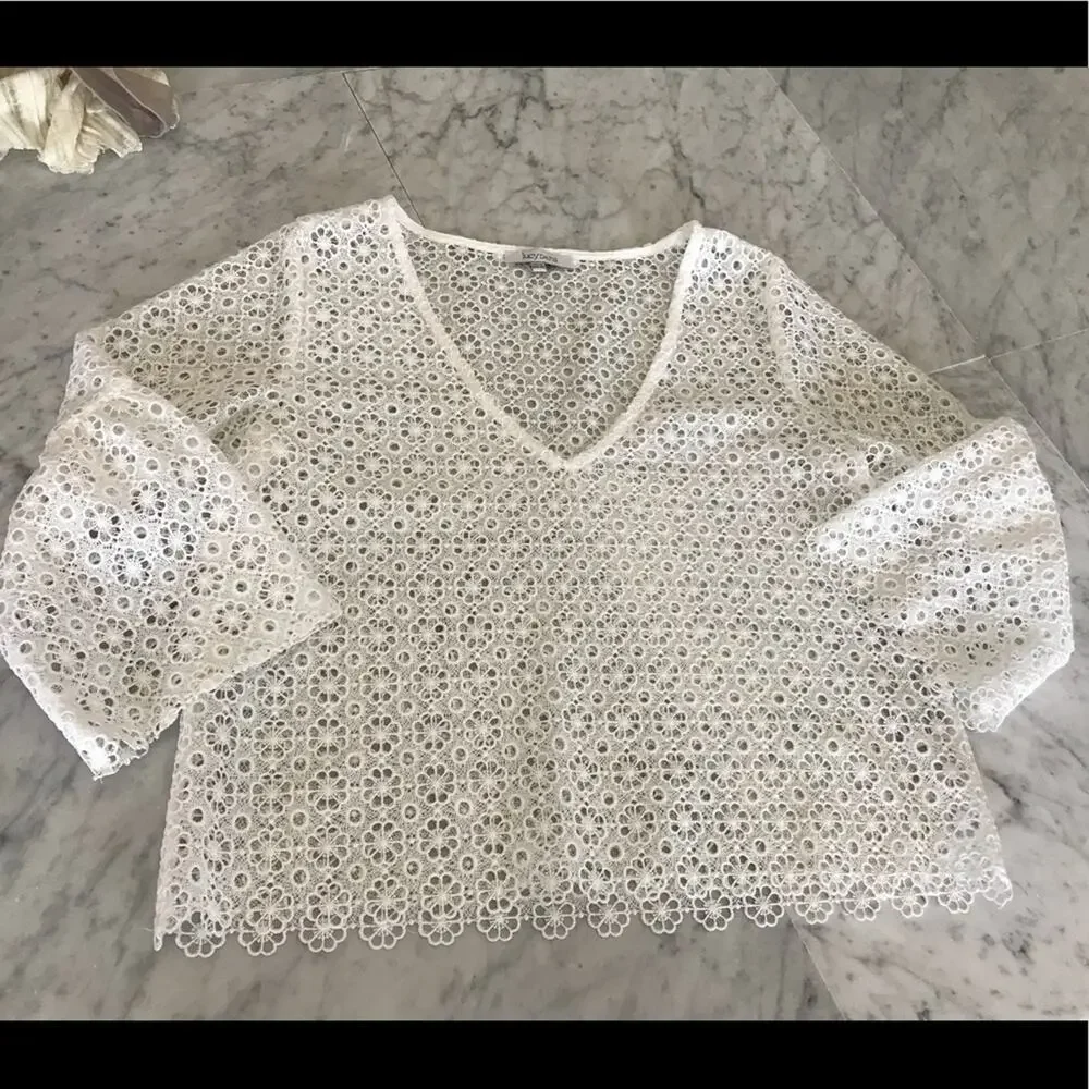 Lucy Paris eyelet top NWOT